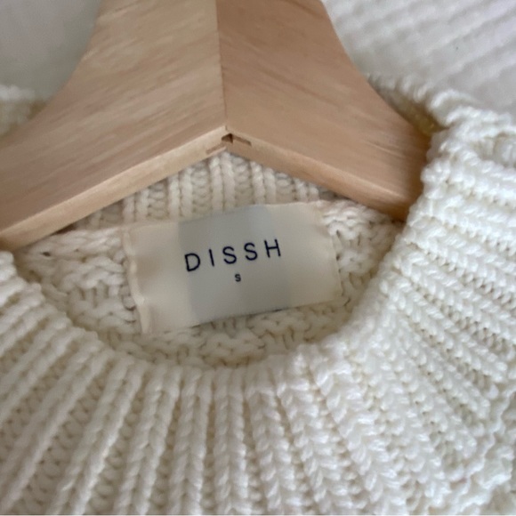 *SOLD* NWOT Dissh Ember White Honeycomb Knit Jumper - Picture 5 of 7
